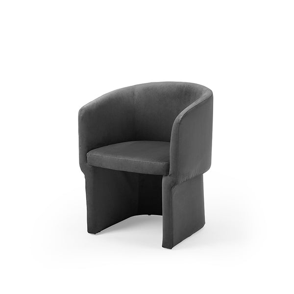 VIG Furniture Modrest Vassar - Modern Grey Velvet Dining Chair VGEU-MC-9707CH-A-G-DC
