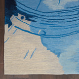 Nourison Symmetry SMM01 Artistic Handmade Tufted Indoor Area Rug Blue/Ivory 8'6" x 11'6" 99446495563