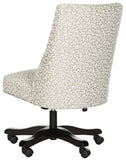 Safavieh Scarlet Desk Chair White Light Ginger NC Coating Hardwood Birch Wood Foam Viscose Polyester Cotton MCR1028A 889048189492