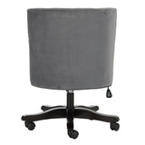 Safavieh Soho Desk Chair Tufted Velvet Swivel Grey Wood NC Coating Hardwood Birch Foam MCR1030B 889048417434