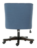 Safavieh Soho Desk Chair Tufted Linen Swivel Navy Wood NC Coating Hardwood Birch Foam MCR1030D 889048417458