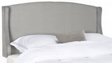 Austin Pewter Winged Headboard Silver Nail Heads