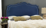 Safavieh Skyler Headboard  Steel Blue Fabric/Wood/Metal MCR4005B-F