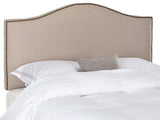 Safavieh Connie Headboard Twin Taupe and Brass Fabric Wood Metal Plywood Linen Foam Iron Stainless Steel MCR4018A 683726669906