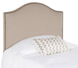 Safavieh Connie Headboard Twin Taupe and Brass Fabric Wood Metal Plywood Linen Foam Iron Stainless Steel MCR4018A 683726669906