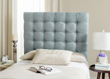 Safavieh Lamar Slate Blue Tufted Headboard Slate Blue Fabric/Wood/Metal MCR4021F