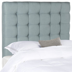 Lamar Slate Blue Tufted Headboard - Luxurious Upholstered Twin Bed Frame for Elegant Bedrooms
