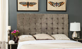 Lamar Greige Tufted Velvet Headboard