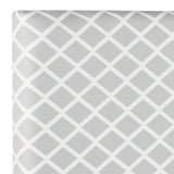 Safavieh Sydney Headboard Lattice Grey and White Black Fabric Wood Metal Plywood Polyester Nylon PU Foam MCR4023N 889048011342