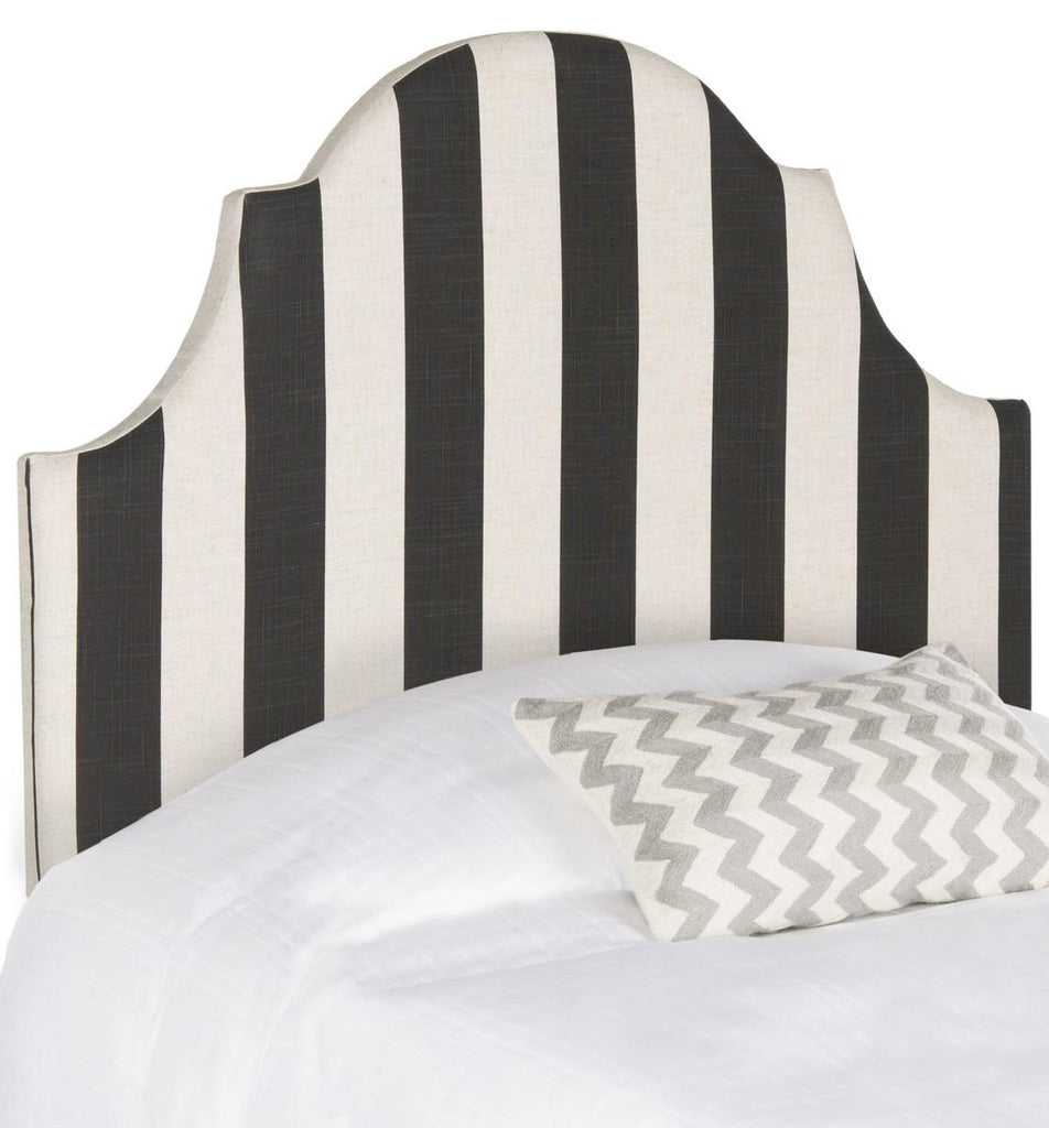 Hallmar Black & White Stripe Headboard