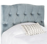 Safavieh Axel Headboard Twin Tufted Wedgwood Blue Metal with Buttons Plywood Cotton Foam Iron MCR4028A 683726672128