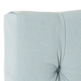 Safavieh Axel Headboard Twin Tufted Sky Blue Metal with Buttons Plywood Polyester Cotton Linen Foam Iron MCR4028D 683726672388