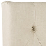 Safavieh Axel Headboard Twin Tufted Hemp Metal with Buttons Plywood Linen Foam Iron MCR4028K-T 889048146501