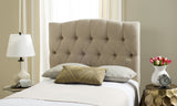 Safavieh Axel Headboard Twin Tufted Hemp Metal with Buttons Plywood Linen Foam Iron MCR4028K-T 889048146501