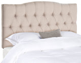 Safavieh Axel Headboard King Tufted Taupe Metal with Buttons Plywood Linen Foam Iron MCR4029B 683726672470