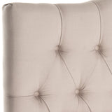 Safavieh Axel Headboard King Tufted Taupe Metal with Buttons Plywood Linen Foam Iron MCR4029B 683726672470