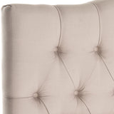 Safavieh Axel Headboard King Tufted Taupe Metal with Buttons Plywood Linen Foam Iron MCR4029B 683726672470