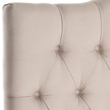 Safavieh Axel Headboard King Tufted Taupe Metal with Buttons Plywood Linen Foam Iron MCR4029B 683726672470