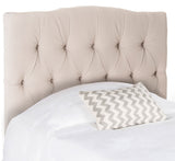 Safavieh Axel Headboard King Tufted Taupe Metal with Buttons Plywood Linen Foam Iron MCR4029B 683726672470