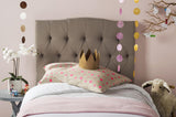 Safavieh Axel Headboard King Tufted Taupe Metal with Buttons Plywood Linen Foam Iron MCR4029B 683726672470