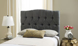 Safavieh Axel Headboard King Tufted Grey Metal with Buttons Plywood Linen Foam Iron MCR4029E-K 889048146518