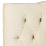 Safavieh Axel Headboard King Velvet Tufted Buckwheat Metal with Buttons Plywood Foam Iron MCR4029G-K 889048146532