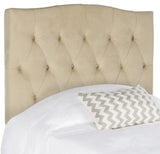 Safavieh Axel Headboard King Velvet Tufted Buckwheat Metal with Buttons Plywood Foam Iron MCR4029G-K 889048146532