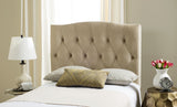 Safavieh Axel Headboard King Velvet Tufted Buckwheat Metal with Buttons Plywood Foam Iron MCR4029G-K 889048146532