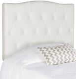 Safavieh Axel Headboard King Tufted White Metal with Buttons Plywood Velvet Foam Iron MCR4029J-K 889048146556