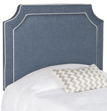 Dane Denim Blue & White Piping Headboard