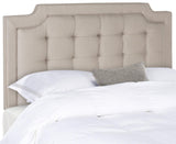 Safavieh Sapphire Headboard Queen Tufted Taupe and Black Fabric Wood Metal Plywood Linen Foam Iron MCR4047A-Q 889048151079