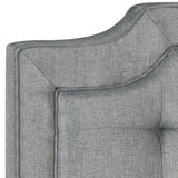 Safavieh Sapphire Headboard Full Tufted Grey and Black Fabric Wood Metal Plywood Linen Foam Iron MCR4047B-F 889048151000