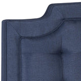 Safavieh Sapphire Headboard Queen Tufted Navy and Black Fabric Wood Metal Plywood Polyester Foam Iron MCR4047C-Q 889048151093