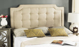 Safavieh Sapphire Tufted Linen Headboard  Hemp Fabric/Wood/Metal MCR4047G-T