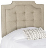 Safavieh Sapphire Tufted Linen Headboard  Hemp Fabric/Wood/Metal MCR4047G-T