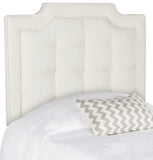 Safavieh Sapphire Tufted Linen Headboard  Crème Fabric/Wood/Metal MCR4047H-T