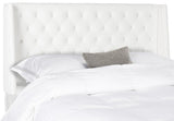 Safavieh London Headboard Queen Tufted Winged White Polyester Foam MCR4048F-Q 889048151789