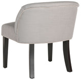 Safavieh Bell Vanity Chair Grey Taupe Black Wood Water Based Paint Birch CA Foam Poly Fiber Rayon Terelyne Cotton MCR4203B 683726771951