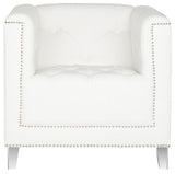 Hollywood Club Chair Glam Tufted Acrylic Clear Plastic Birch CA Foam Poly Fiber Stainless Steel Cotton MCR4212