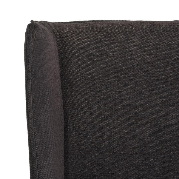 Safavieh Becall Dining Chair 20"H Linen Bark Cherry Mahogany Wood Water Based Paint Birch CA Foam Polyester Fiber Cotton Poly MCR4501D 683726814290