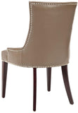 Safavieh Becca Dining Chair 19"H Leather Clay Cherry Mahogany Wood Water Based Paint Birch CA Foam Polyester FiberSteelBicast MCR4502G 683726786467