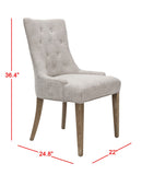 Safavieh Becca Dining Chair 20"H Linen Grey White Wash Wood Oil Based Paint Birch CA Foam Polyester Fiber Viscose MCR4502L 683726426721