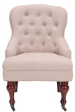 Falcon Arm Chair Tufted Java Wood Water Based Paint Birch CA Foam Polyester Fiber Cotton MCR4544