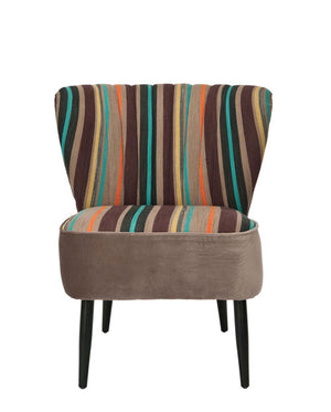 Safavieh Morgan Accent Chair Multi Striped Black Wood Water Based Paint Birch CA Foam Polyester Fiber Viscose Cotton MCR4548A 683726808732