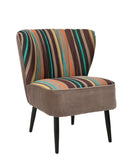 Safavieh Morgan Accent Chair Multi Striped Black Wood Water Based Paint Birch CA Foam Polyester Fiber Viscose Cotton MCR4548A 683726808732