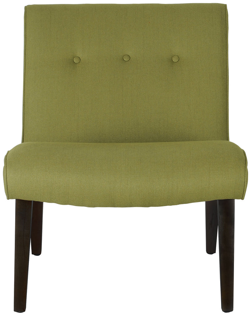 Safavieh Mandell Chair Buttons Sweet Pea Green Black Wood Water Based Paint Birch CA Foam Polyester Fiber Linen Cotton Synthetic MCR4552C 683726444220