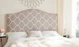 Safavieh Connie Headboard Queen Lattice Pearl Grey and Silver Fabric Wood Metal Plywood Polyester Foam Stainless Steel MCR4620M 683726696483