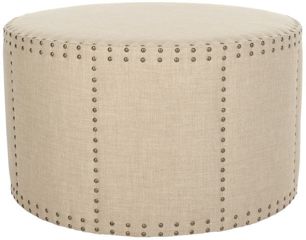 Safavieh Sherri Cocktail Ottoman Brass Nail Heads MCR4640A