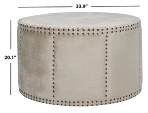 Safavieh Sherri Cocktail Ottoman Brass Nail Heads MCR4640C