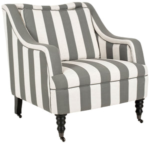 Safavieh Homer Arm Chair Greyish Blue White Black Wood Water Based Paint Birch CA Foam Poly Fiber Polyester Linen MCR4652A 683726368601